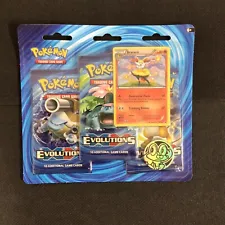 Pokemon Card XY Evolutions 2016 Factory Sealed 3-Pack Blister Booster Pack Fresh