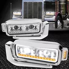 FOR 81-21 PETERBILT 359 379 389 SEQUENTIAL LED SIGNAL DUAL PROJECTOR HEADLIGHTS (For: 2014 Peterbilt 389)