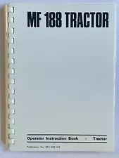 MASSEY FERGUSON MF 188 INDUSTRIAL TRACTOR INSTRUCTION BOOK