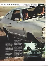 Original 1976 Ford Mustang II Cobra II vintage print ad with 1966 Mustang Cobra