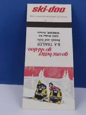 SKI-DOO SKI DOO SNOWMOBILE DEALER B A TRAILER SALES WINDSOR MATCHBOOK VINTAGE