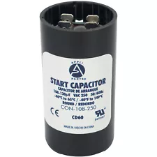 Appli Parts motor start capacitor 108-130 Mfd (microfarads) uF 250 VAC universal