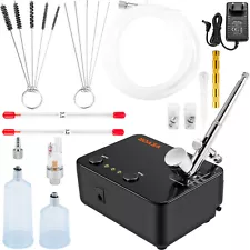 VEVOR Airbrush Kit Dual-action Airbrush System Compressor Art Nail Makeup Model