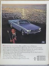 1965 Mustang Ad; Blue Convertible