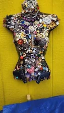 eccentric MIXED MEDIA hand made decorated MANNEQUIN art display Boudoir decor