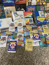 Huge Wholesale Lot of 300 Unopened Old Vintage Baseball Cards in Packs