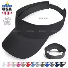 Visor Sun Plain Hat Sports Cap Colors Golf Tennis Beach Adjustable Summer VS