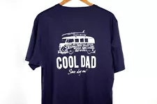 NWT Crazy Shirts XL Navy Blue Cool Dad VW Volkswagen Bus Hawaii Surf Shirt