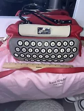 KATE SPADE All Typed Up Typewriter Clyde Bag MINT EUC SUPER RARE & COLLECTABLE!