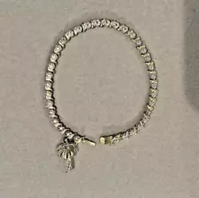 Ross Simons Sterling Vermeil Diamond Accent Palm Tree Tennis Bracelet 7.75”