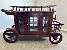 Antique Wooden English Tea Cart