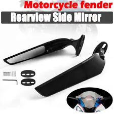 Adjustable Winglet Wing Stealth Mirrors For Kawasaki NINJA 650 EX650 2016-2023 (For: 2020 Kawasaki Ninja 650)