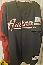 Houston Astros 2000 Inaugural Patch Black Jersey Size XL Rare Majestic MLB