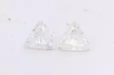 Matching 0.34ct & 0.35ct Trillion Loose Natural Diamonds .69ctw G, VS2