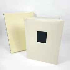 Professional 13"x 18" White Wedding Photo Album Leather