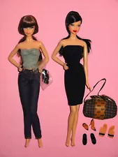 New ListingMattel - LOT of 2 - 2009 Barbie Basics Dolls - Redressed