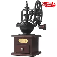 Manual Coffee Grinder Antique Cast Iron Hand Crank Coffee Mill with