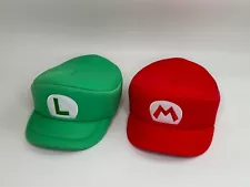 BioWorld Official Nintendo Super Mario Bros Mario & Luigi Hat Cosplay Costume