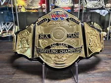 NWA 6 Man World Tag Team Wrestling Championship Adult Belt Classic Shields