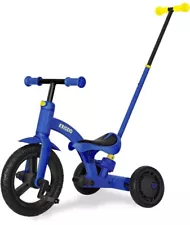 4-in-1 Kids Tricycle for 1.5 to 3 Yea Old with Parent Steering Push Handle,