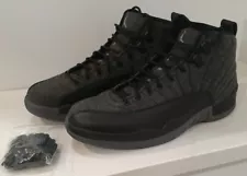 Air Jordan 12 Retro Wool Black Gray 852627-003 Size 10.5 Sneakers