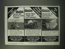 1990 Olathe Ad - Model 182 Brush & Limb Chipper, 48HL High Lift Turf Sweeper