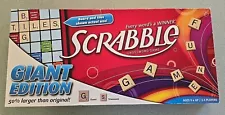 Rare SCRABBLE GIANT EDITION Crossword Game Oversized Board & Tiles - Complete