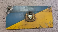 Antique Obsolete Police Badge City of Philadelphia Seal Maneto on Metal Plate