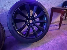 4 Factory Tesla Model 3 Performance 20" OEM Wheels & Michelin Tires Black Rims