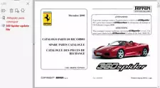 Ferrari 360 Spider Parts List Manual 360Spider