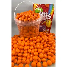 Skittles Orange Giants Sweets Flavour Original Skittles 1kg Bucket Reusable Tub
