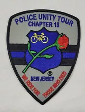 NEW JERSEY NJ POLICE UNITY BICYCLE TOUR RIDE FOR THOSE WHO DIED CHAPTER 13 PATCH