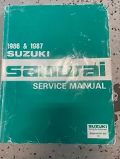 1986 1987 Suzuki Samurai Service Repair Shop Manual OEM