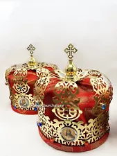 Orthodox Wedding Crown for Religious Ceremonies Christian Marriages 9.05"