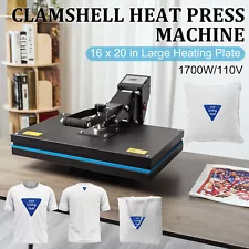 16" x 20" Digital Clamshell Heat Press Machine Transfer T-Shirt Sublimation