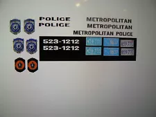 Metropolitan Police Mass Old School Patrol Car Decals 1:24