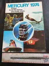 Vintage Original 1974 Mercury Marine Outboard Boat Motor Brochure 1500 1150 850