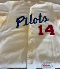 1992 Peninsula Pilots Game Worn Minor League Baseball Jersey Wilson Size 42