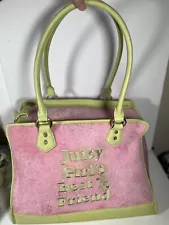 Largest Of the Juicy Couture Carrier Vintage Pink/Green Wear/Stained C Photos