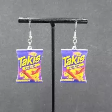 Pierced Earrings TAKIS Fuego Snacks Bag Fun Novelty 1 3/8"