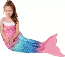 Catalonia Toddlers Mermaid Tail Blanket Sleeping Snuggle Blanket for Kids 4-6age