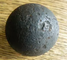 CIVIL WAR ERA CANNON BALL - 2" IRON GRAPE SHOT - GETTYSBURG