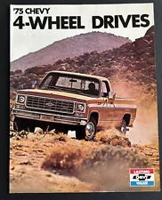 Vintage 1974 Chevrolet 4wd Pickup Truck K10 K20 Sales Brochure 4-pg ORIGINAL!