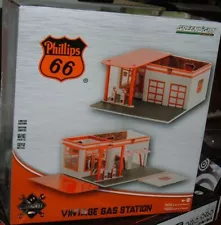 Phillips 66 Gas station diorama for 1:64 Cars new in box