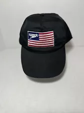 Speedo Hat cap blue strapback athletic swimwear american flag logo