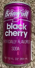 VINTAGE BRIMFULL BLACK CHERRY SODA ALUMINUM CAN