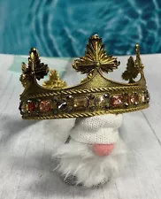 Vintage Royal Queen Gold Crown, Pageant Diadem, Prom Crown, Party Costume, Gifts