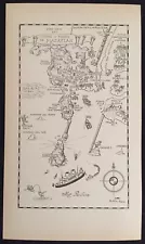 Original 1933 Pictorial Map of Mazatlan by Jo Mora