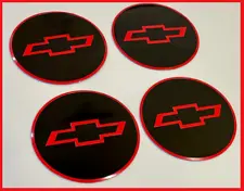 2.5" Emblem Badge RALLY WHEEL CENTER HUB CAPS' RED/BLACK C-1500 Truck 90-96