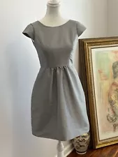 Alfred Sung Light Gray Fit And Flare Sz 0 Dress With Pockets